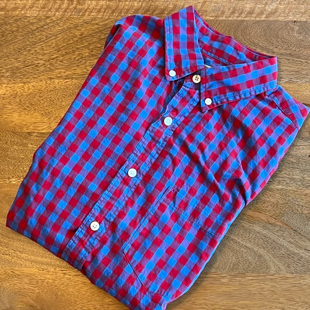 J.Crew Gingham Button Down - Small - Like New!